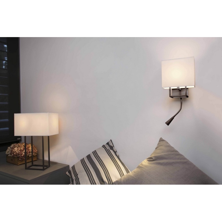 FARO 29983 - LED Väggbelysning VESPER 1xE14/20W/230V + LED/1W
