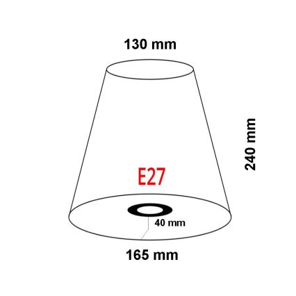 FARO 2P0311 - Lampskärm för vägglampa REM E27 diameter 165 mm beige