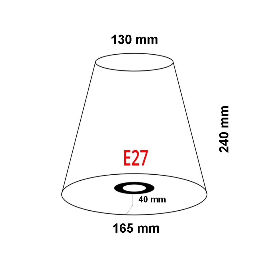FARO 2P0311 - Lampskärm för vägglampa REM E27 diameter 165 mm beige
