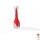 FARO 32002 - Takfläkt ETERFAN röd/genomskinlig Ø 128 cm + fjärrkontroll