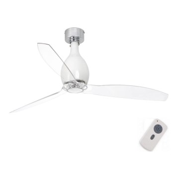 FARO 32020 - Takfläkt MINI ETERFAN vit/genomskinlig + fjärrkontroll