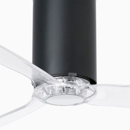 FARO 32041WP - Takfläkt MINI TUBE FAN M svart/genomskinlig diameter 128 cm SMART + fjärrkontroll
