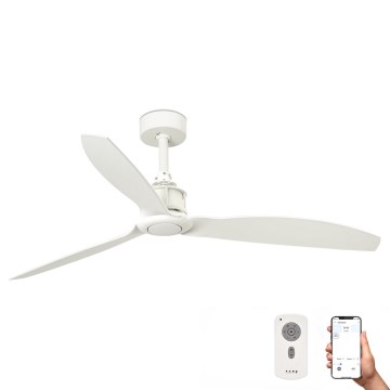 FARO 32101WP - Takfläkt JUST FAN M vit diameter 128 cm SMART + fjärrkontroll
