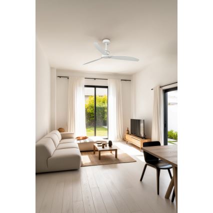 FARO 32101WP - Takfläkt JUST FAN M vit diameter 128 cm SMART + fjärrkontroll