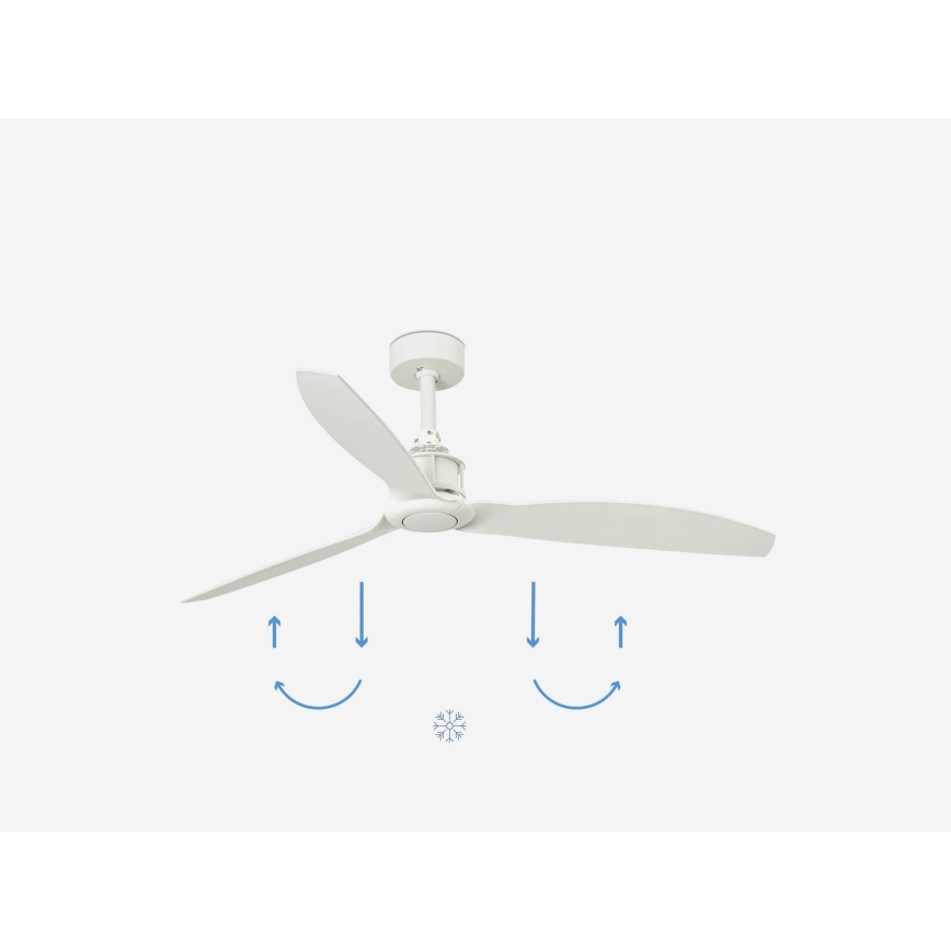 FARO 32101WP - Takfläkt JUST FAN M vit diameter 128 cm SMART + fjärrkontroll