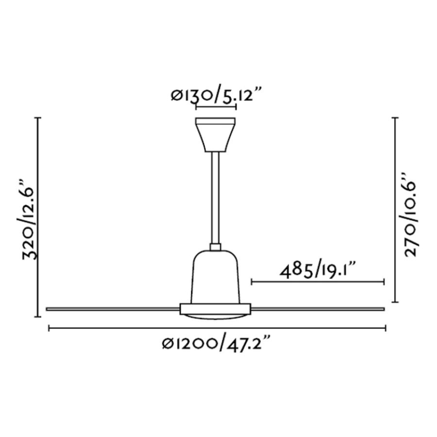 FARO 33005 - Takfläkt ECO INDUS vit