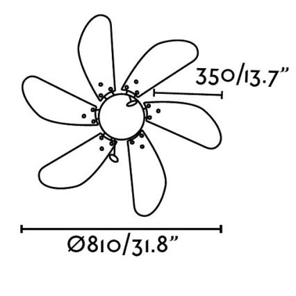 FARO 33179 - Takfläkt PALAO 1xE14/40W/230V