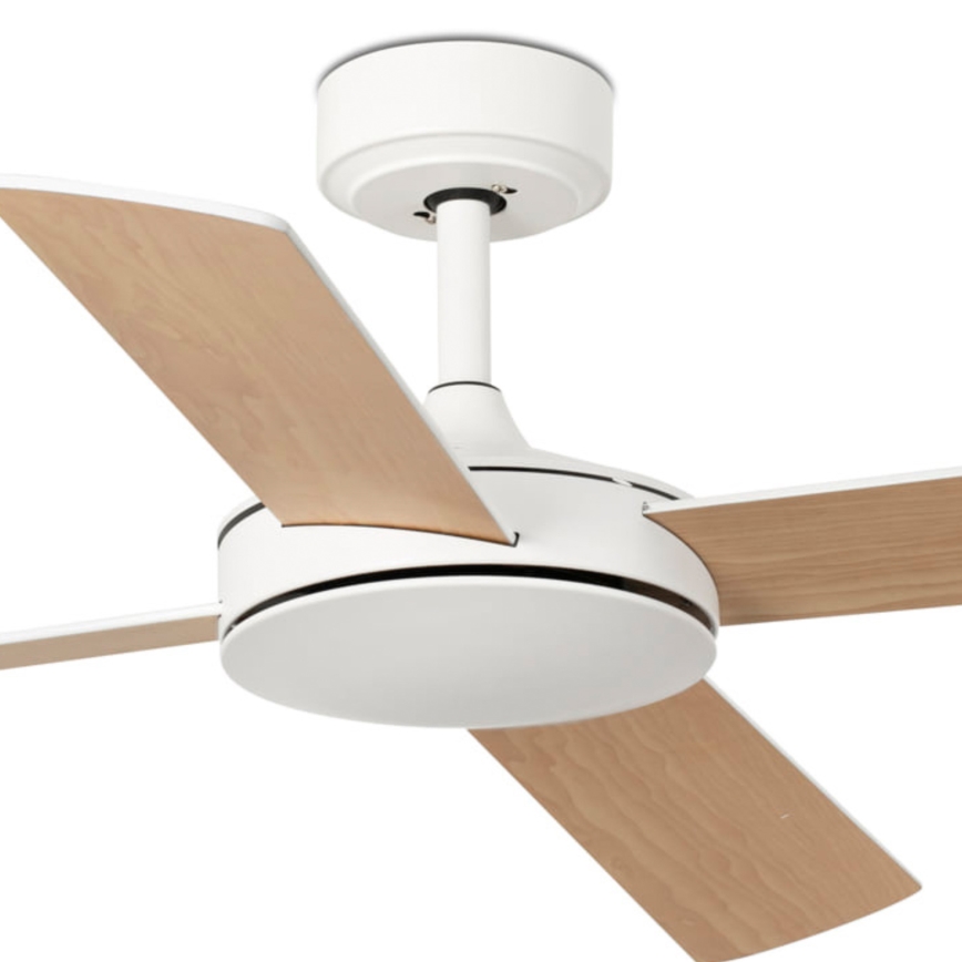 FARO 33350DC - Takfläkt MALLORCA L vit/brun + fjärrkontroll