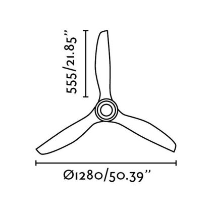 FARO 33382 - Takfläkt MINI ETERFAN + fjärrkontroll