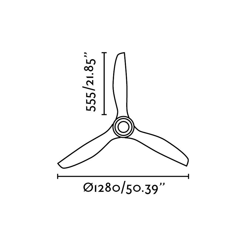 FARO 33382 - Takfläkt MINI ETERFAN + fjärrkontroll