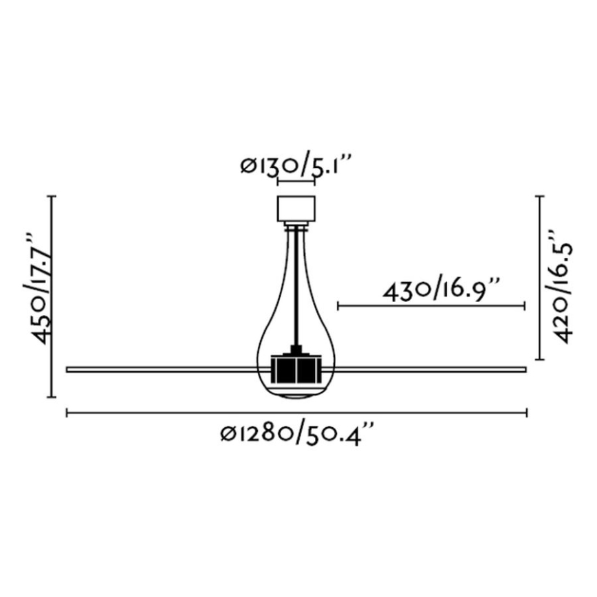 FARO 33382 - Takfläkt MINI ETERFAN + fjärrkontroll