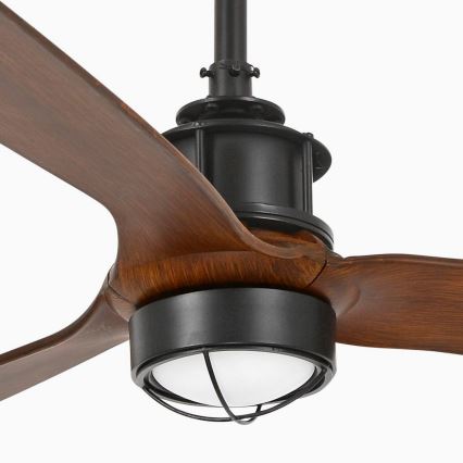 FARO 33395-10 - LED takfläkt JUST FAN LED/16W/230V svart/brun + fjärrkontroll
