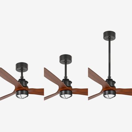 FARO 33395-10 - LED takfläkt JUST FAN LED/16W/230V svart/brun + fjärrkontroll