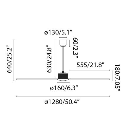FARO 33395-10 - LED takfläkt JUST FAN LED/16W/230V svart/brun + fjärrkontroll
