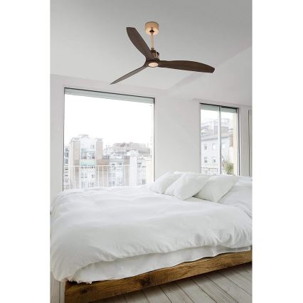 FARO 33423 - Takfläkt JUST FAN brun/koppar + fjärrkontroll