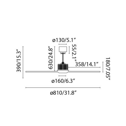 FARO 33425 - Takfläkt JUSTfläkt