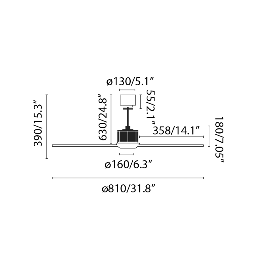 FARO 33425 - Takfläkt JUSTfläkt