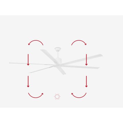 FARO 33461A - Takfläkt ANDROS XL vit Ø 213 cm + fjärrkontroll