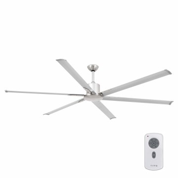 FARO 33465A - Takfläkt ANDROS XL matt krom diameter 213 cm + fjärrkontroll