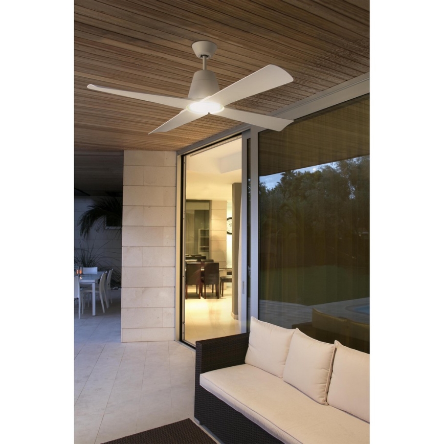 FARO 33480 - Takfläkt TYPHOON IP44 vit