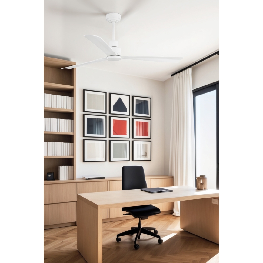 FARO 33487WP - Takfläkt NASSAU Wi-Fi vit d. 128 cm SMART +fjärrkontroll