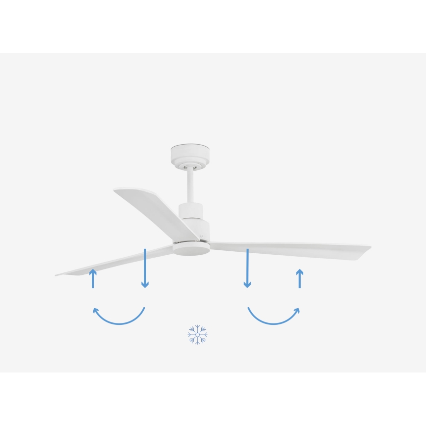 FARO 33487WP - Takfläkt NASSAU Wi-Fi vit d. 128 cm SMART +fjärrkontroll