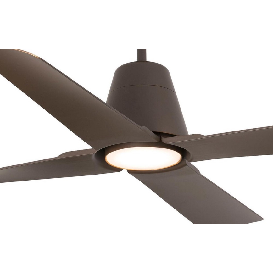 FARO 33490 - Takfläkt TYPHOON IP44 brun + fjärrkontroll