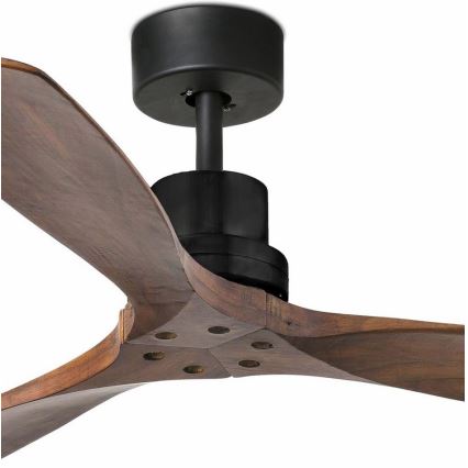 FARO 33516DC - Takfläkt LANTAU svart/brun Ø 132 cm + fjärrkontroll