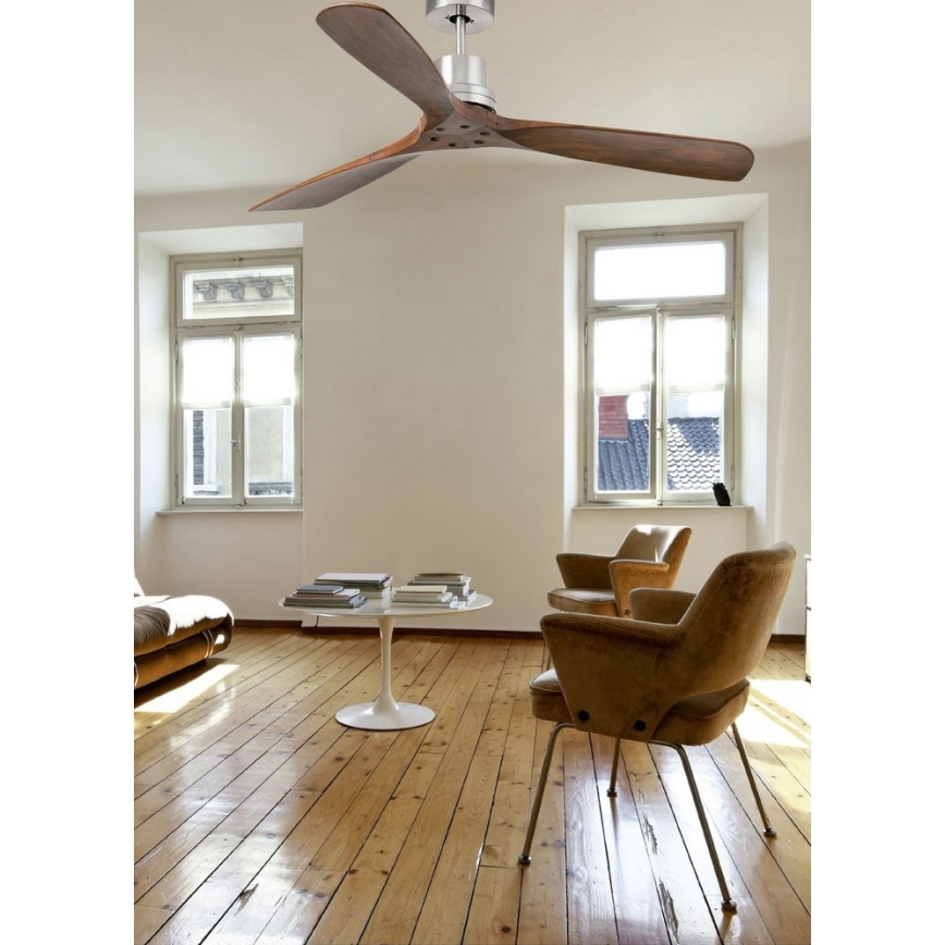 FARO 33516DC - Takfläkt LANTAU svart/brun+ fjärrkontroll