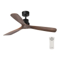 FARO 33516DC - Takfläkt LANTAU svart/brun Ø 132 cm + fjärrkontroll