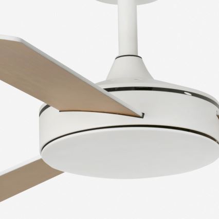 FARO 33603DC - Takfläkt MINI MALLORCA S brun/vit + fjärrkontroll