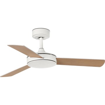 FARO 33603DCWT - Takfläkt MINI MALLORCA S brun/vit diameter 106 cm Wi-Fi Tuya + fjärrkontroll