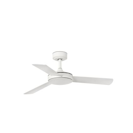 FARO 33603DCWT - Takfläkt MINI MALLORCA S brun/vit diameter 106 cm Wi-Fi Tuya + fjärrkontroll
