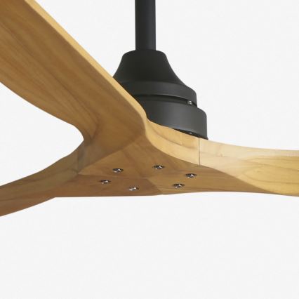 FARO 33718DC - Takfläkt ALO L trä/svart Ø 152 cm + fjärrkontroll
