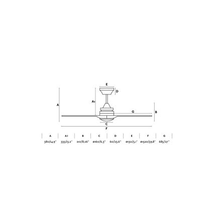 FARO 33719 - LED Takfläkt ALO LED/17W/230V