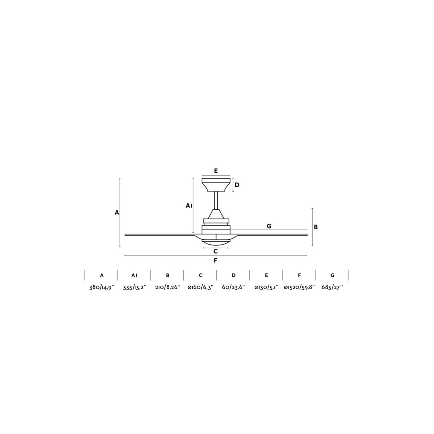 FARO 33719 - LED Takfläkt ALO LED/17W/230V