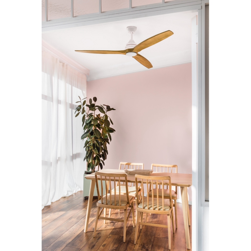 FARO 33727DC - LED Dimbar takfläkt ALO L LED/20W/230V 2700/4000/6500K brun/vit + fjärrkontroll
