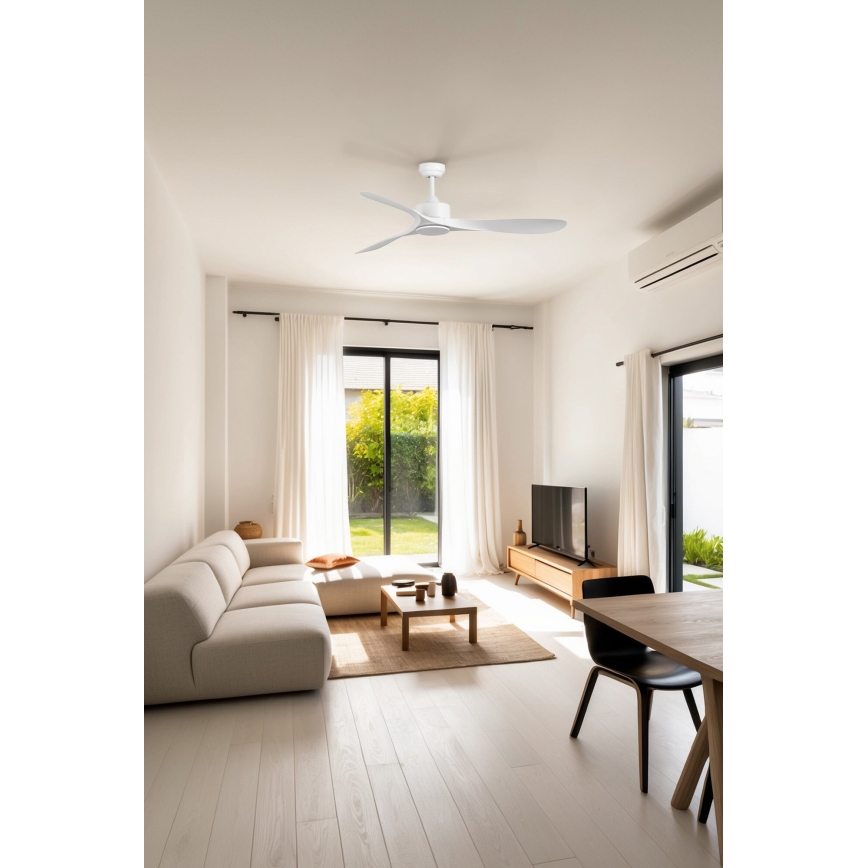FARO 33750DC - Takfläkt LUZON L vit + fjärrkontroll