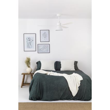 FARO 33760WT-22 - LED Dimbar takfläkt AMELIA L CONE LED/20W/230V 2700/3500/5000K vit diameter 132 cm Wi-Fi Tuya + fjärrkontroll