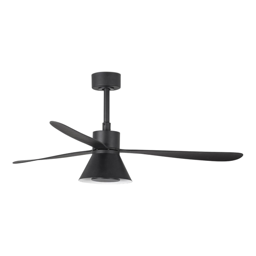 FARO 33761WT-23 - LED Dimbar takfläkt AMELIA L CONE LED/20W/230V 2700/3500/5000K svart diameter 132 cm Wi-Fi Tuya + fjärrkontroll