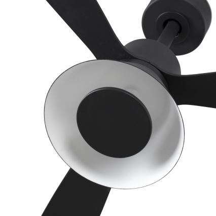 FARO 33761WT-23 - LED Dimbar takfläkt AMELIA L CONE LED/20W/230V 2700/3500/5000K svart diameter 132 cm Wi-Fi Tuya + fjärrkontroll