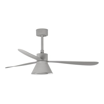 FARO 33762WT-24 - LED Dimbar takfläkt AMELIA L CONE LED/20W/230V 2700/3500/5000K grå diameter 132 cm Wi-Fi Tuya + fjärrkontroll
