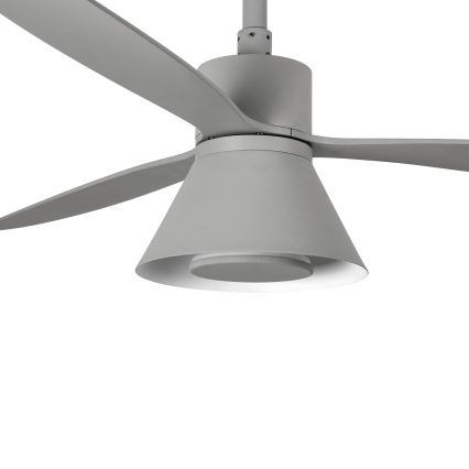 FARO 33762WT-24 - LED Dimbar takfläkt AMELIA L CONE LED/20W/230V 2700/3500/5000K grå diameter 132 cm Wi-Fi Tuya + fjärrkontroll