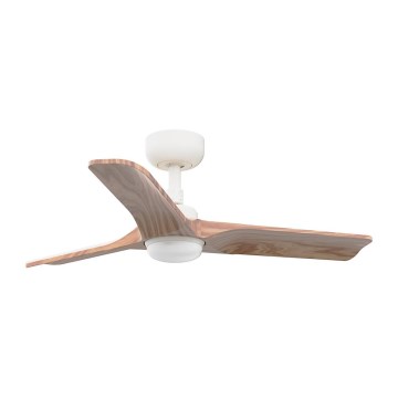 FARO 33805-1TW - LED Dimbar takfläkt HEYWOOD S LED/10W/230V 2700/4000/6000K trä/vit diameter 90 cm + fjärrkontroll