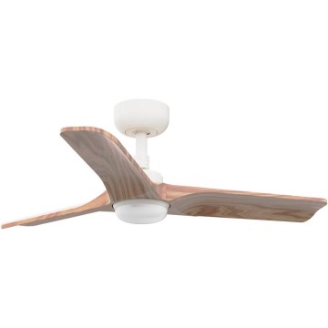 FARO 33805WT-1TW - LED dimbar takfläkt HEYWOOD S LED/10W/230V 2700/4000/6000K trä/vit Ø 90 cm Wi-Fi Tuya + fjärrkontroll