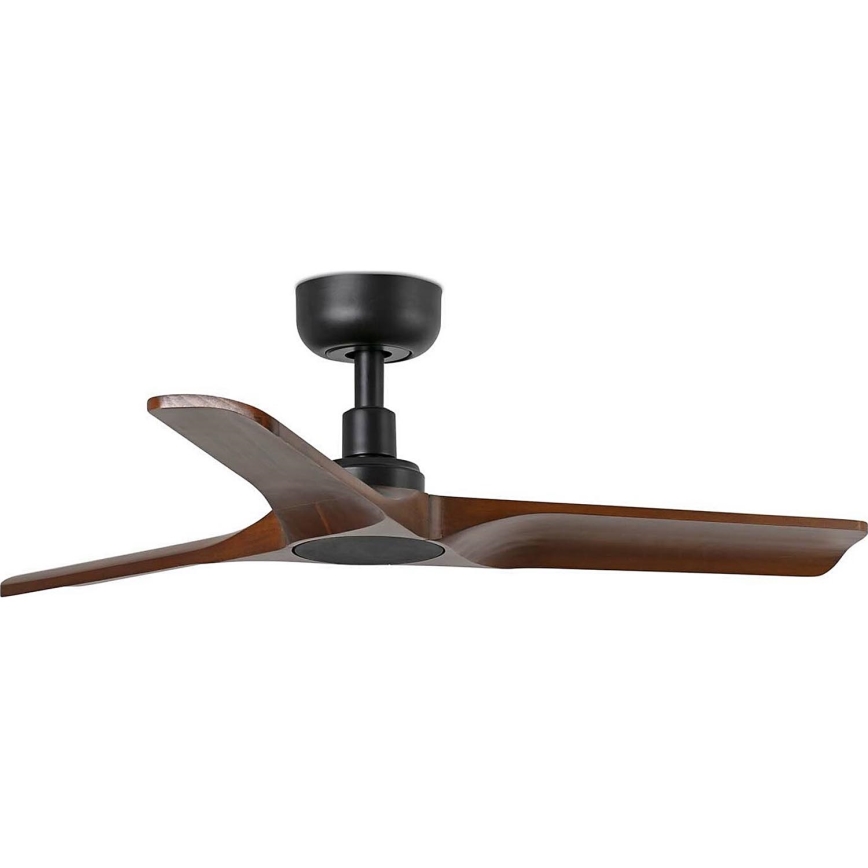 FARO 33806WT - Takfläkt HEYWOOD S trä/svart diameter 90 cm Wi-Fi Tuya + fjärrkontroll