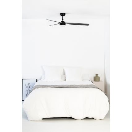 FARO 33815WT-21 - LED Dimbar takfläkt PUNT M LED/18W/230V 3000/4200/6500K svart diameter 132 cm Wi-Fi Tuya + fjärrkontroll