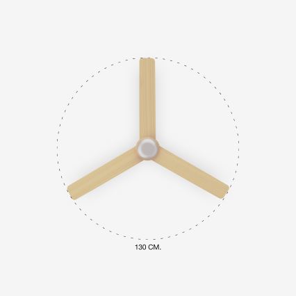FARO 33816-20 - LED takfläkt PUNT LED/18W/230V Wi-Fi beige/vit + fjärrkontroll