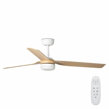 FARO 33816-20 - LED takfläkt PUNT LED/18W/230V Wi-Fi brun/svart + fjärrkontroll