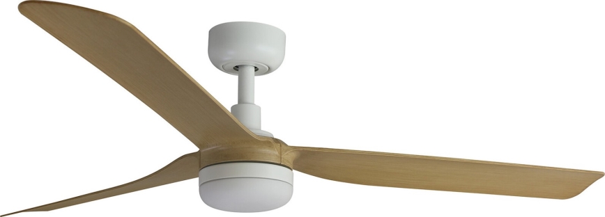 FARO 33816WT-20 - LED Dimbar takfläkt PUNT M LED/18W/230V brun/vit diameter 132 cm Wi-Fi Tuya + fjärrkontroll